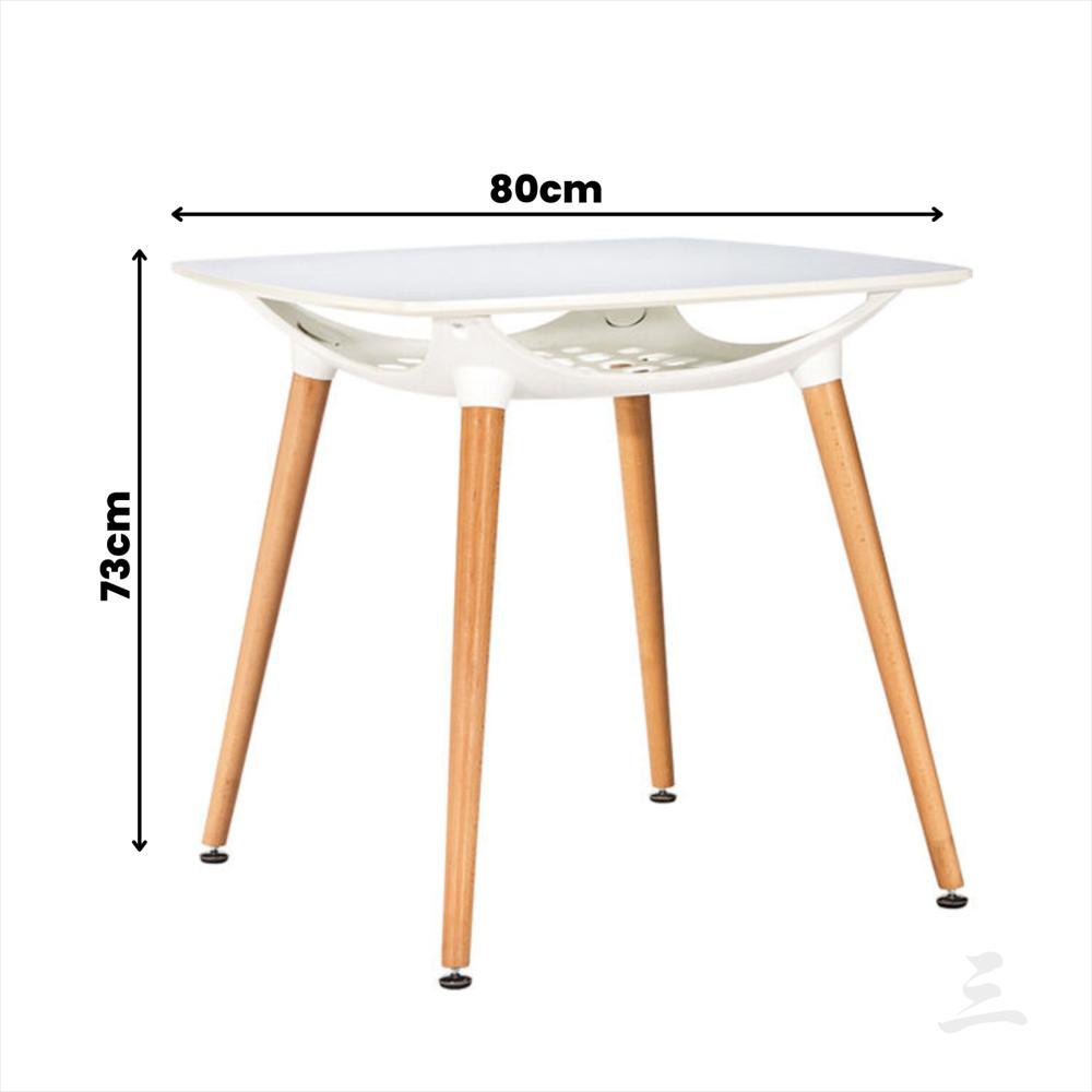 Mesa Cuadrada Cesto Color Blanco img #2