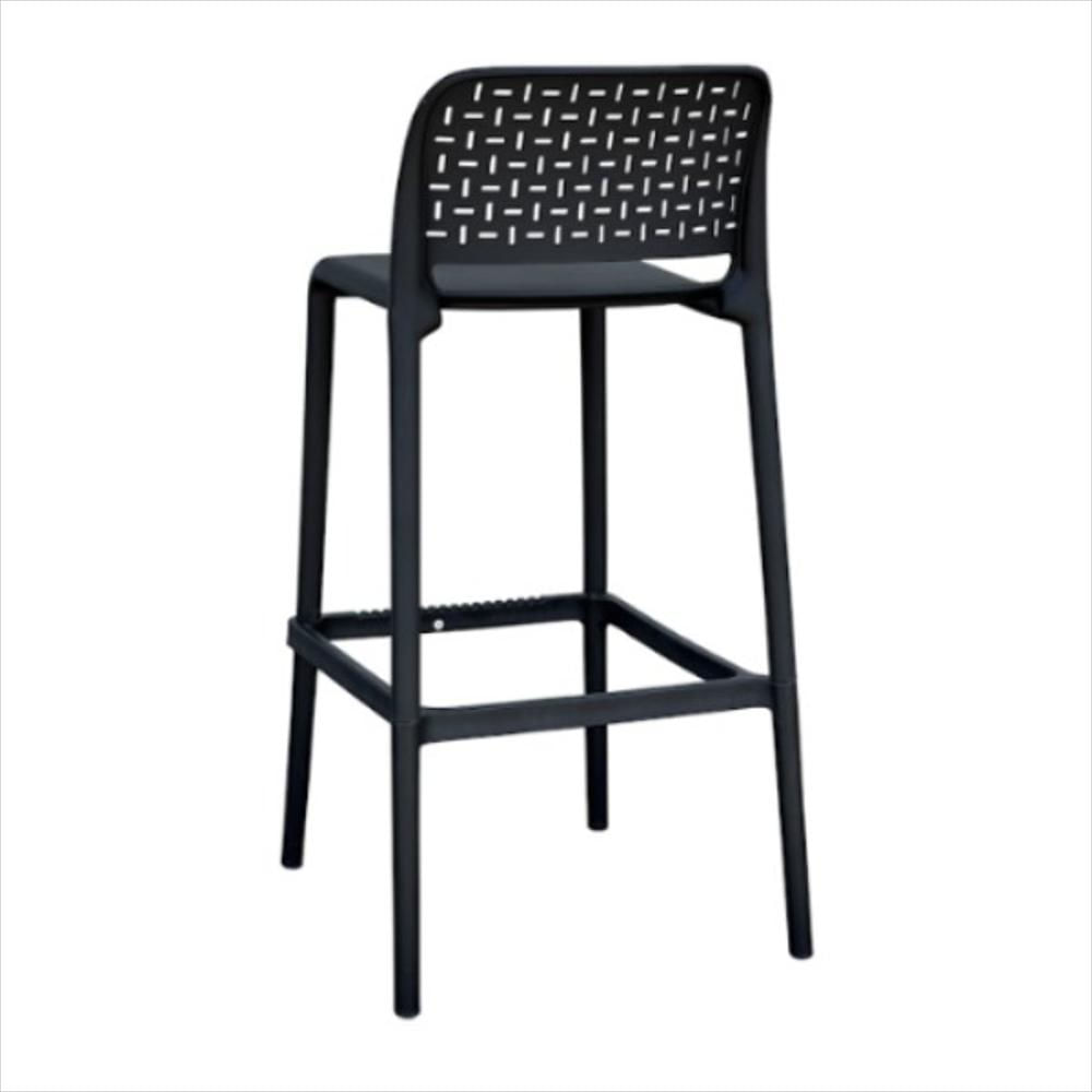 Butaco Alto Respaldo Calado Moderno Negro img #2