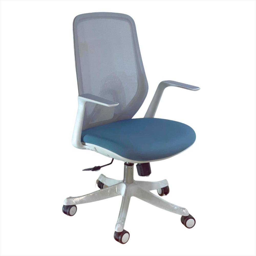 Silla Ejecutiva Ergonomica 108B, Color Azul + Blanco img #1
