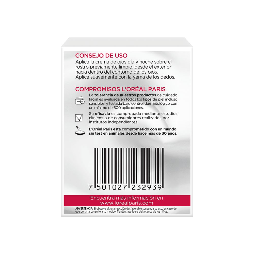 Contorno de ojos LOREAL PARIS antiarrugas + extrafirmeza (15  gr) img #6