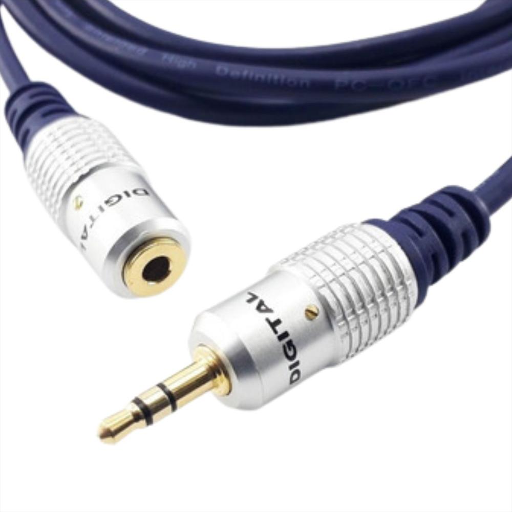 Cable Extensión De Audio Triestéreo 3.5Mm Macho A Hembra Digital 1.8 Metros img #1