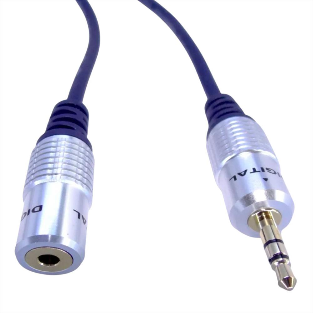 Cable Extensión De Audio Triestéreo 3.5Mm Macho A Hembra Digital 1.8 Metros img #3