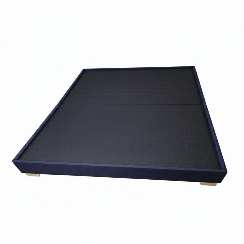 Basecama Ambar Azul 100 Dividida Queen Pata Madera img #5