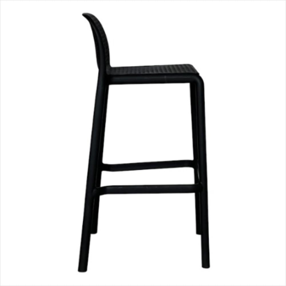 Taburete Monopieza Lecco Para Barra De Polipropileno Negro img #2