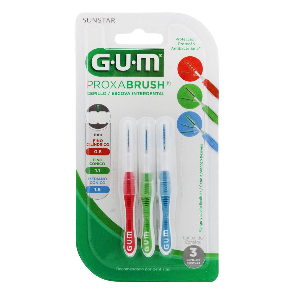 Cepillo interdental GUM protección antibacteriana (1  und)