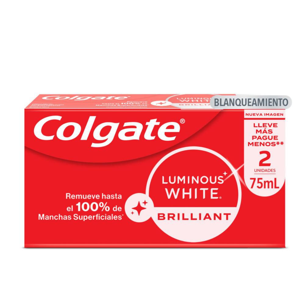 Crema dental COLGATE blanqueadora luminous brilliant (150  ml)