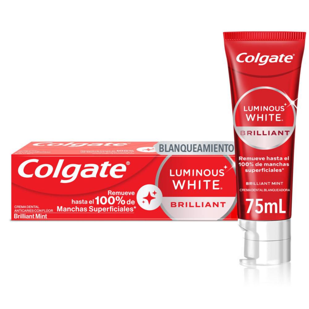 Crema dental COLGATE blanqueadora luminous brilliant (75  ml)
