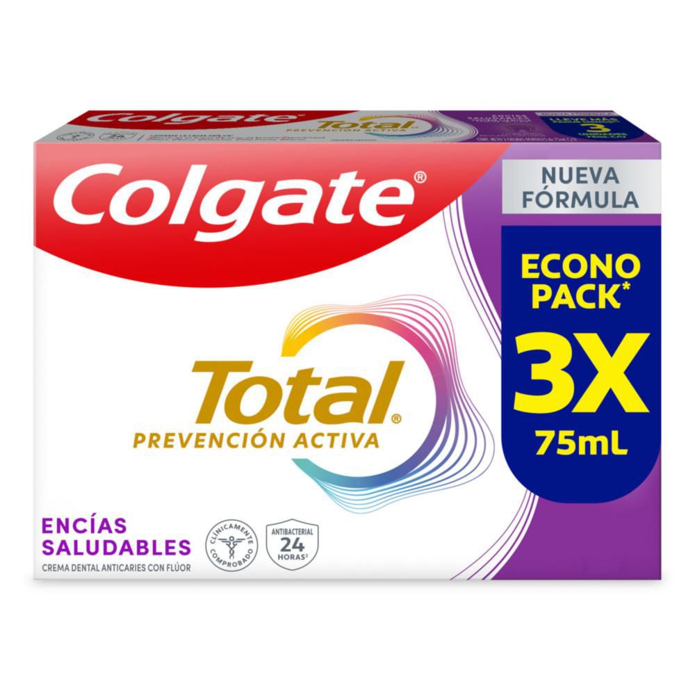 Crema dental COLGATE total prevención activa encías (225  ml)