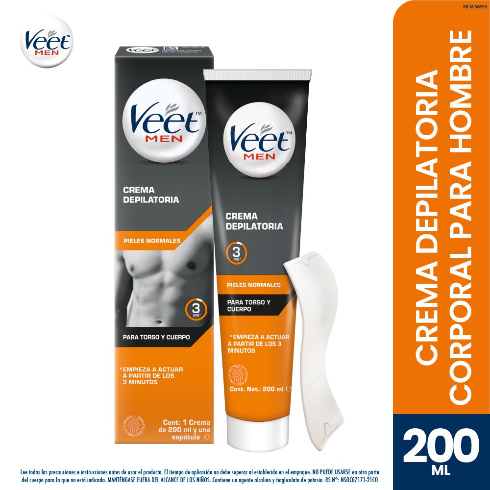 Crema depilatoria VEET corporal para hombre (200  ml)