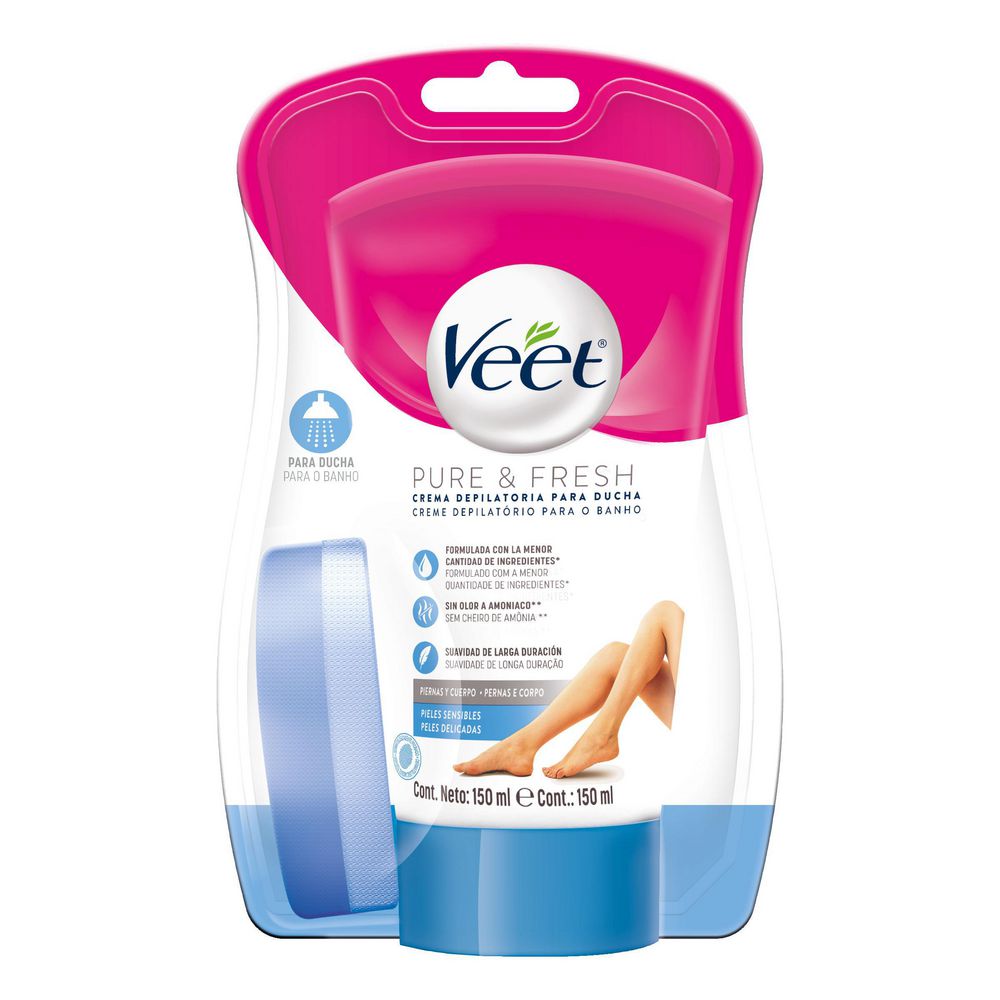 Crema depilatoria VEET para ducha pure & fresh (150  ml) img #1