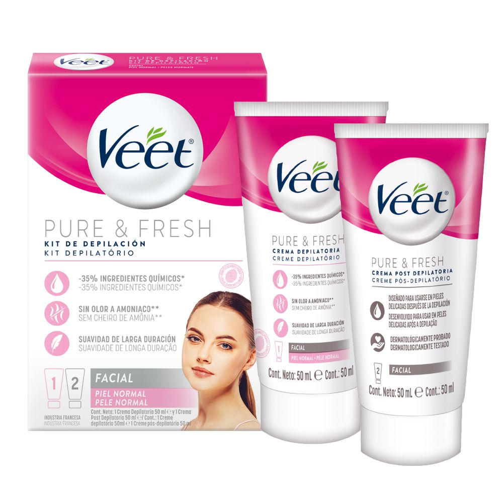 Crema depilatoria VEET facial + crema post depilatoria (50  ml)
