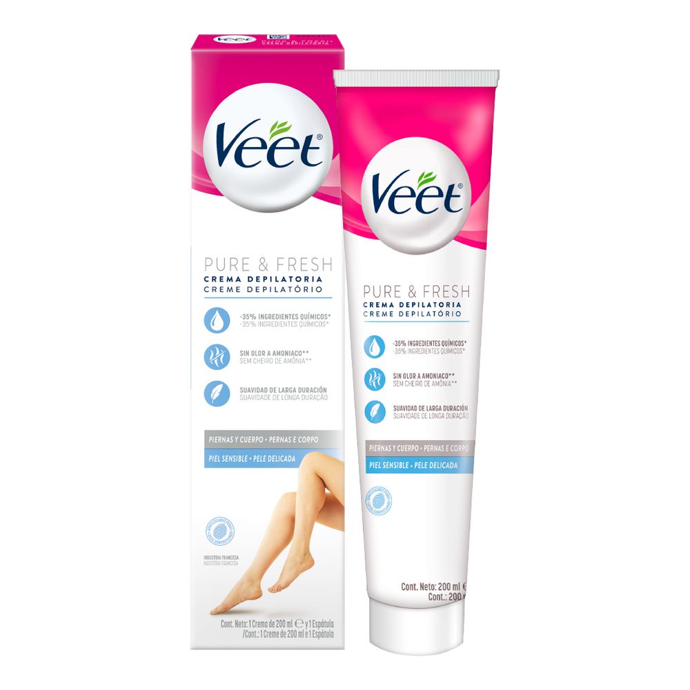 Crema depilatoria VEET piernas & cuerpo piel sensible (200  ml)