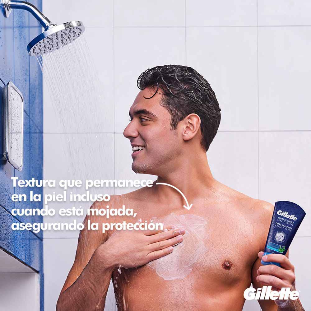 Crema de afeitar GILLETTE cara y cuerpo para hombre con aloe (150  ml) img #4