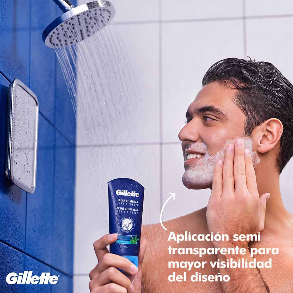 Crema de afeitar GILLETTE cara y cuerpo para hombre con aloe (150  ml) img #5