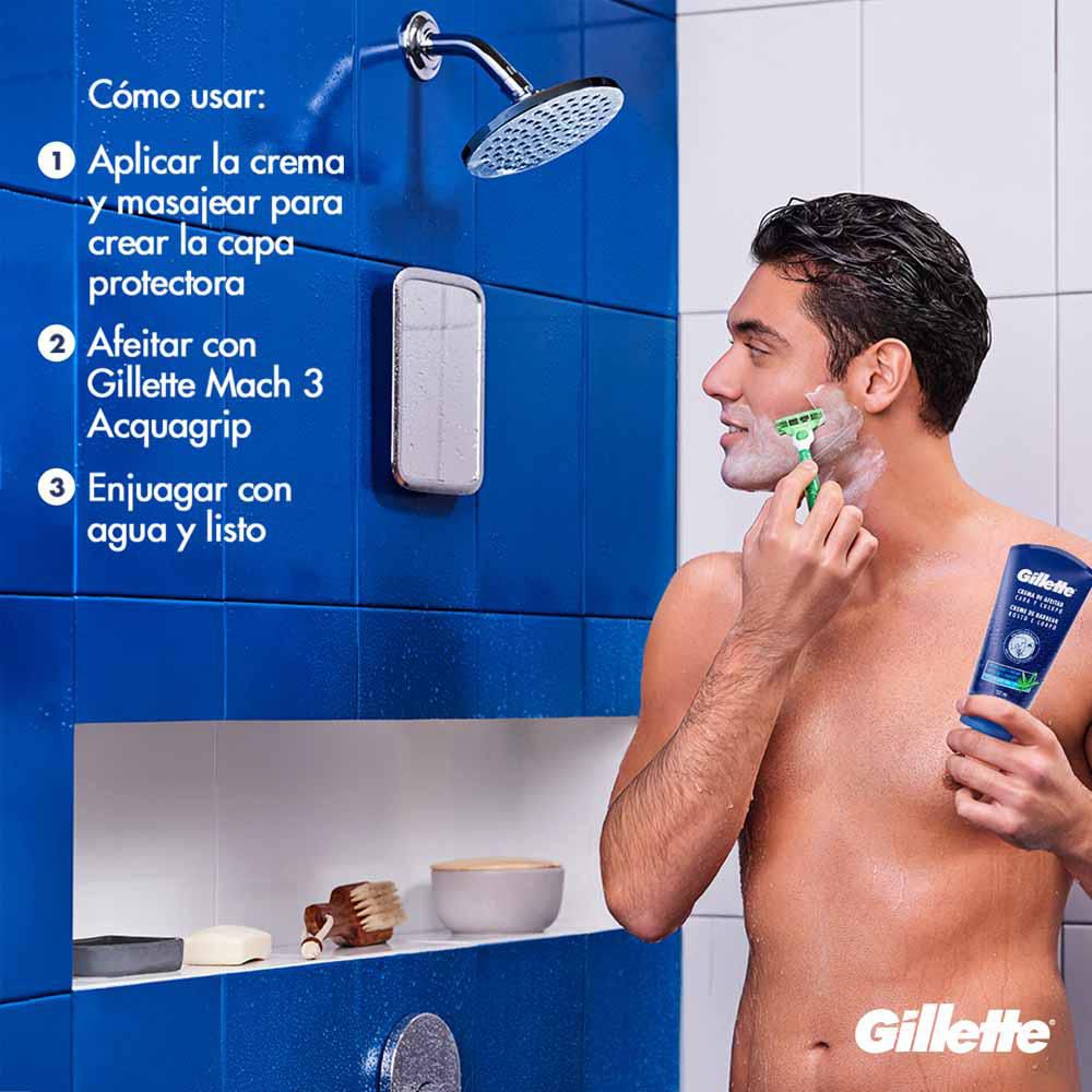 Crema de afeitar GILLETTE cara y cuerpo para hombre con aloe (150  ml) img #6
