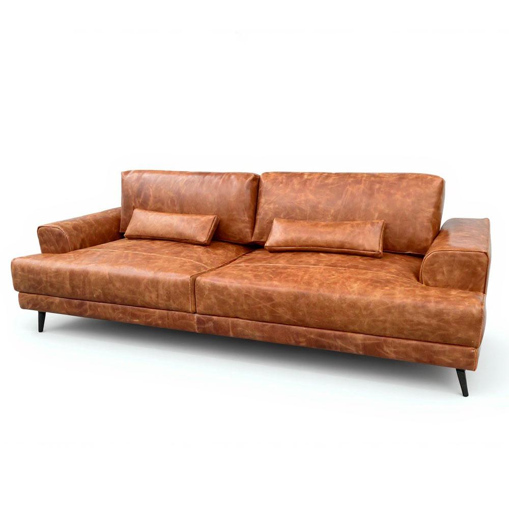 Sofa Juli En Cuero Natural 250Cm 22 Grados Decoracion img #2