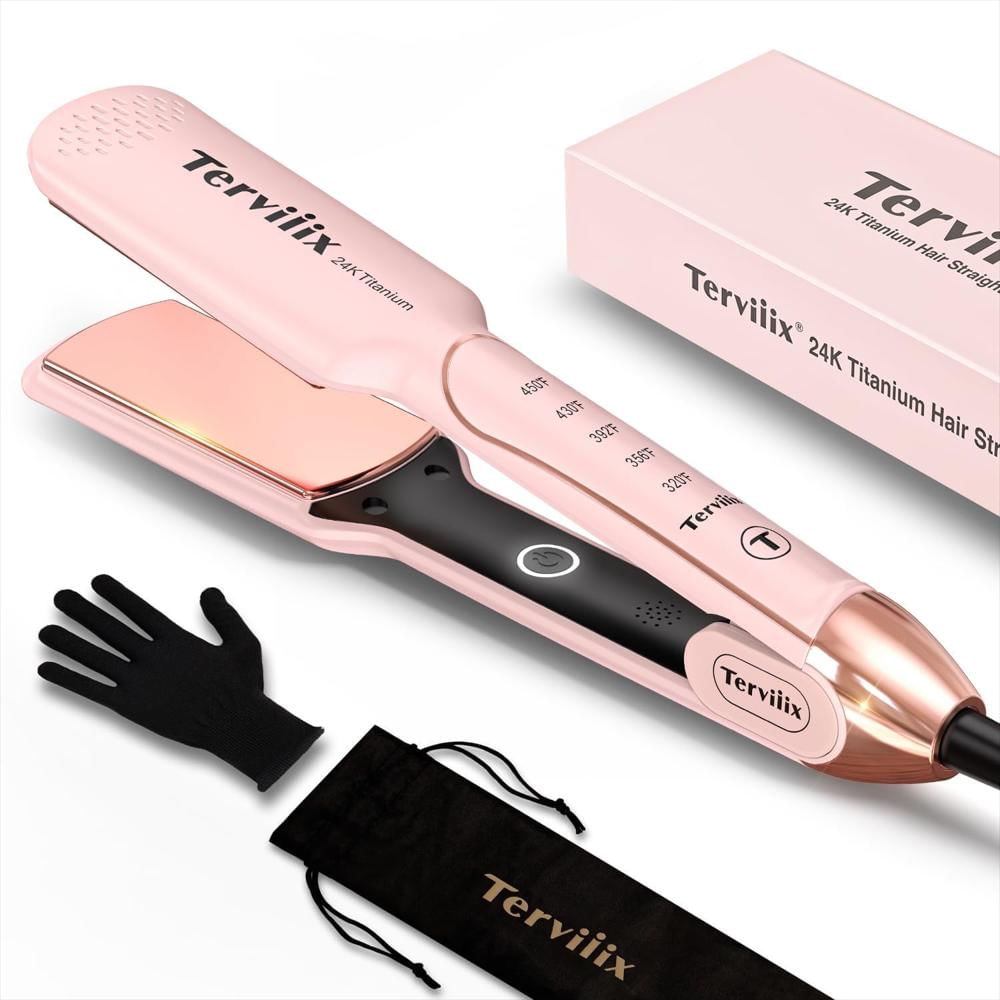 Plancha De Cabello 1,75″ Terviiix Professional Color Rosa
