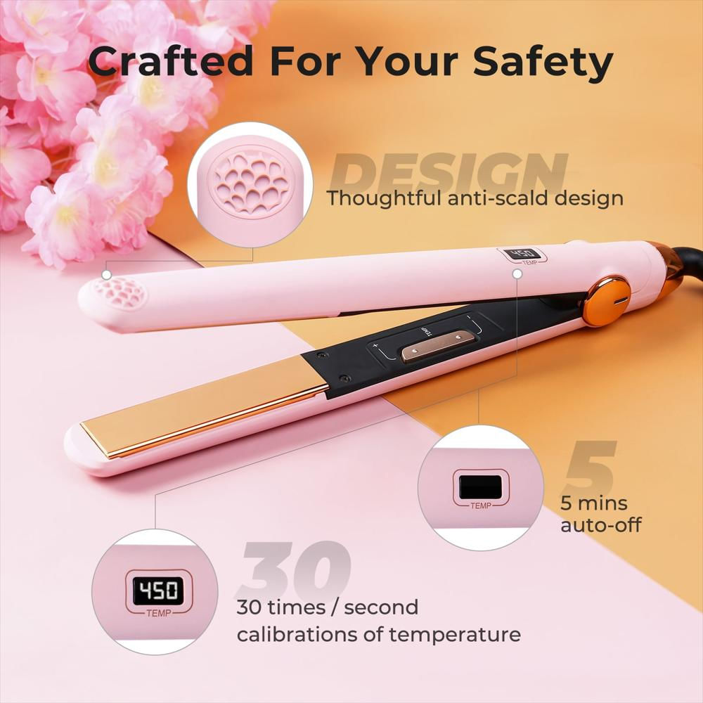 Plancha Rizadora De Cabello 1″ Tymo Color Rosa img #3