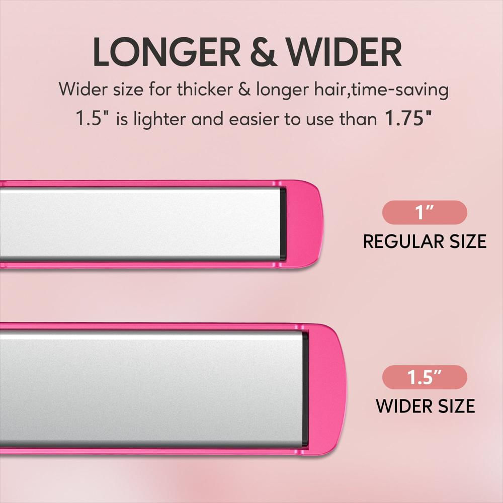Plancha De Cabello 1,5 pulgadas Terviiix Wide Color Rosa img #3