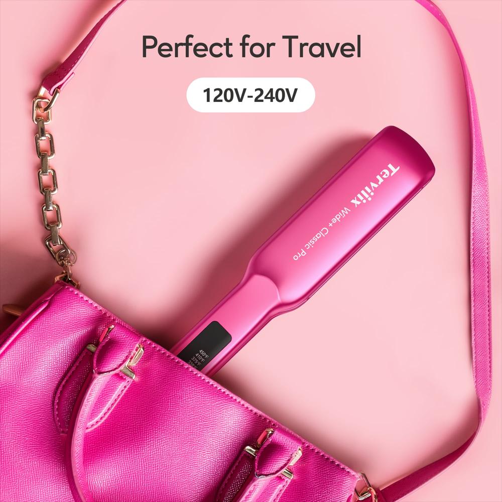 Plancha De Cabello 1,5 pulgadas Terviiix Wide Color Rosa img #4