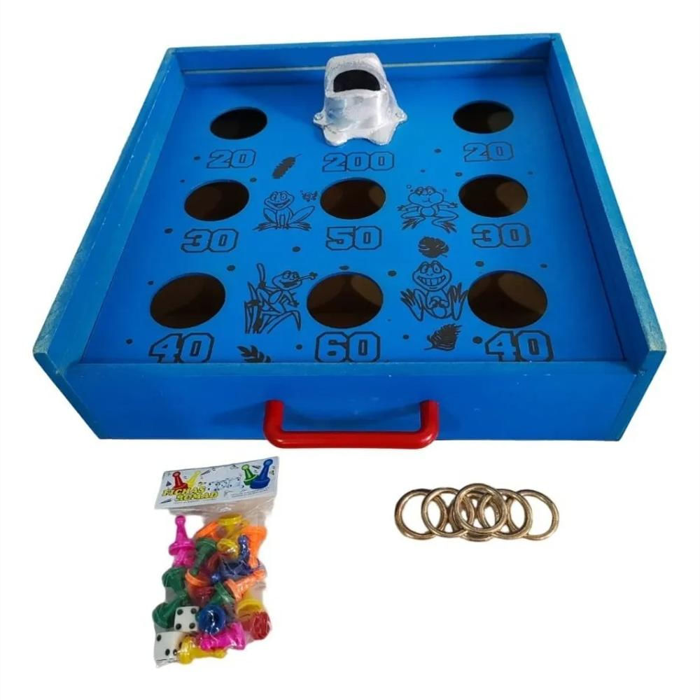 Juego Mesa 3En1 Familiar Rana Parques Madera img #1