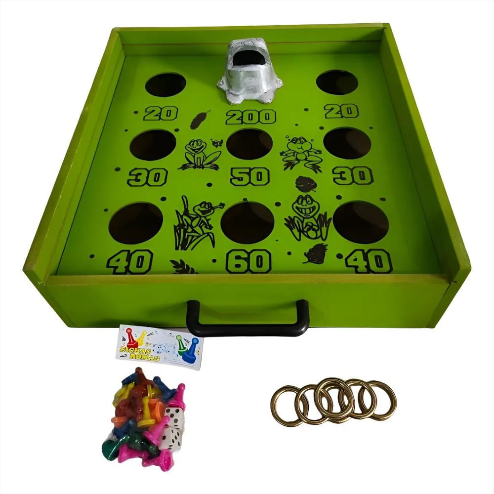Juego Mesa 3En1 Familiar Rana Parques Madera img #4