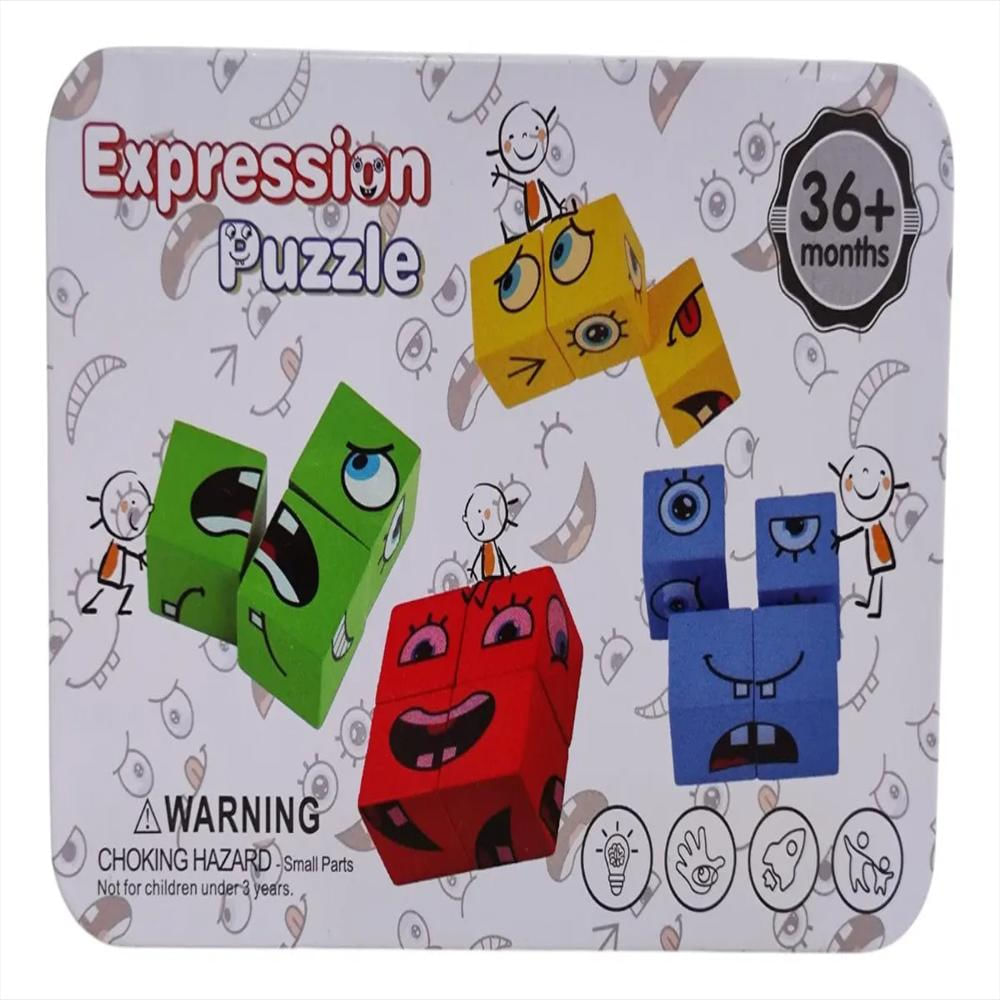 Juego Rompecabezas Expresiones Cubos Armar Juguete img #2