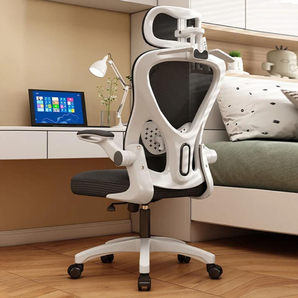Silla Ergonómica Escritorio Oficina Ejecutiva Premium Blanco Con Negro img #2