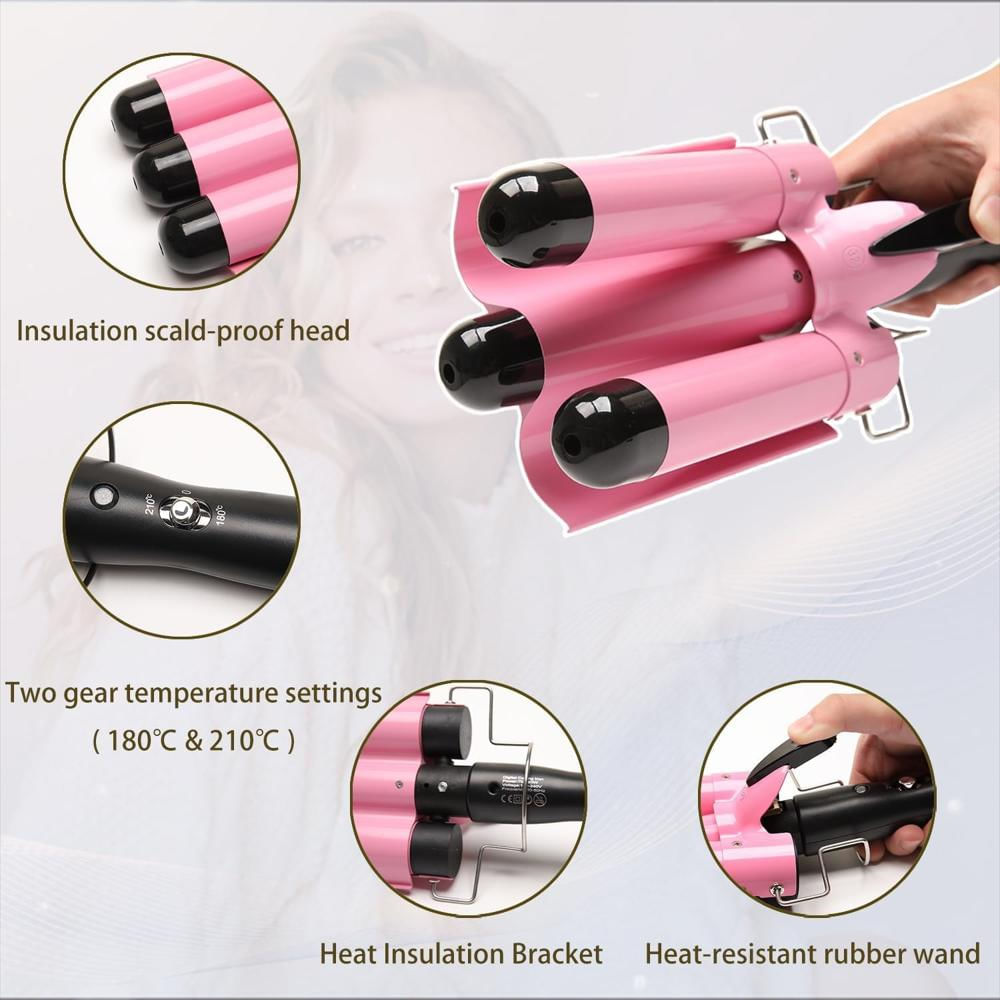 Plancha Rizadora De Cabello Cnv 1.25″ Color Negro img #3