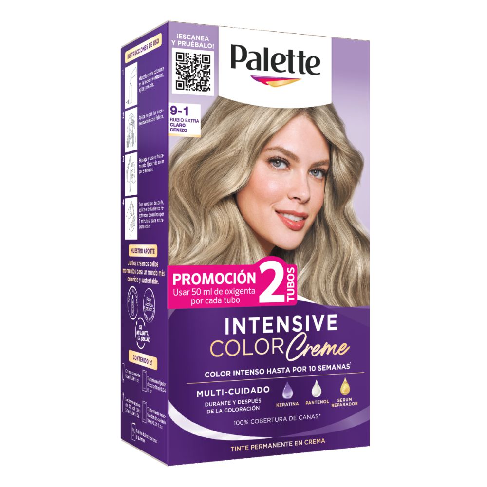 Tinte para cabello PALETTE rubio extra claro cenizo (2  und) img #1