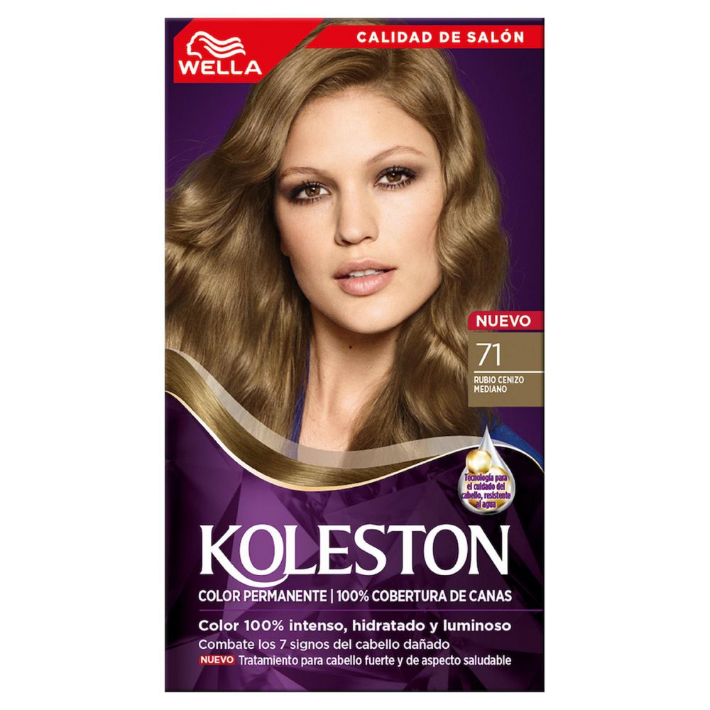 Tinte para cabello KOLESTON rubio cenizo mediano (70  ml)