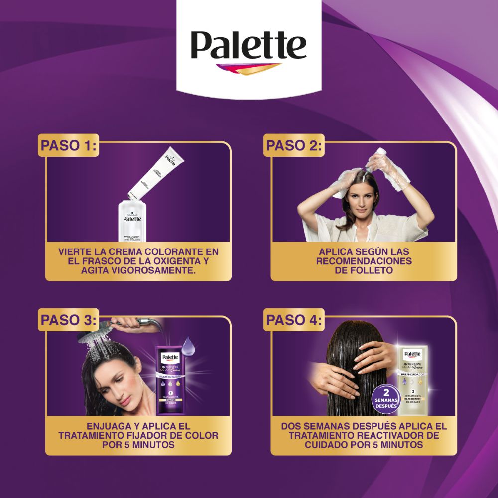 Tinte para cabello PALETTE multi cuidado rubio vainilla (50  gr) img #5