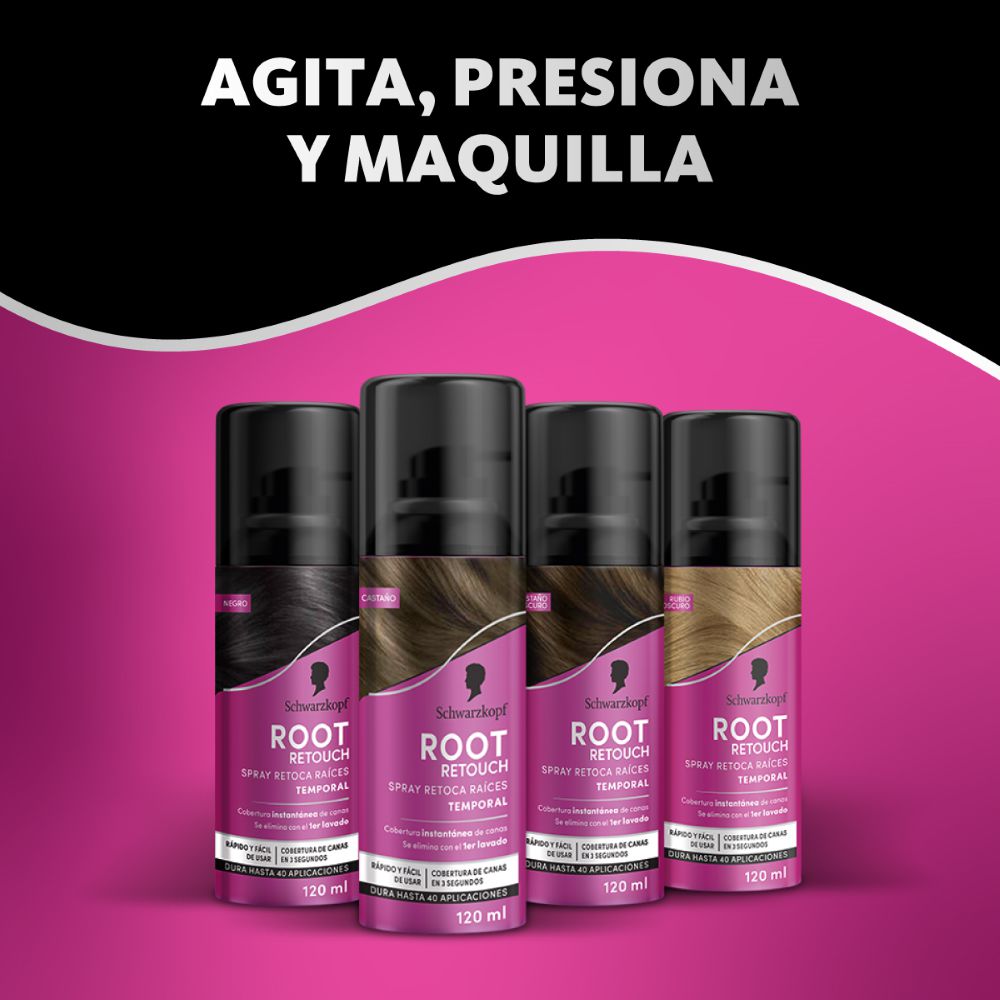 Spray retoque de raíz  SCHWARZKOPF castaño oscuro (120  ml) img #4