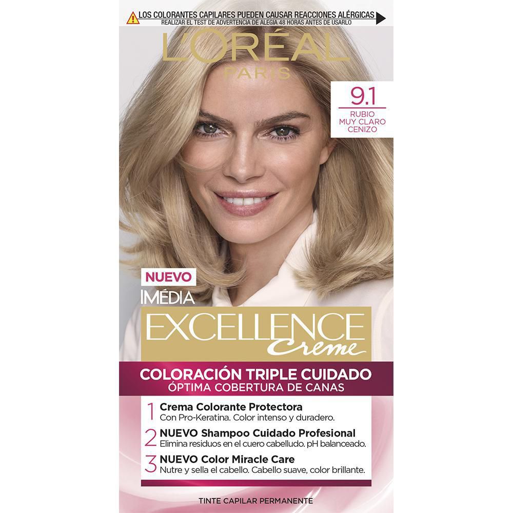 Tinte para cabello EXCELLENCE rubio muy claro cenizo (162.5  ml)