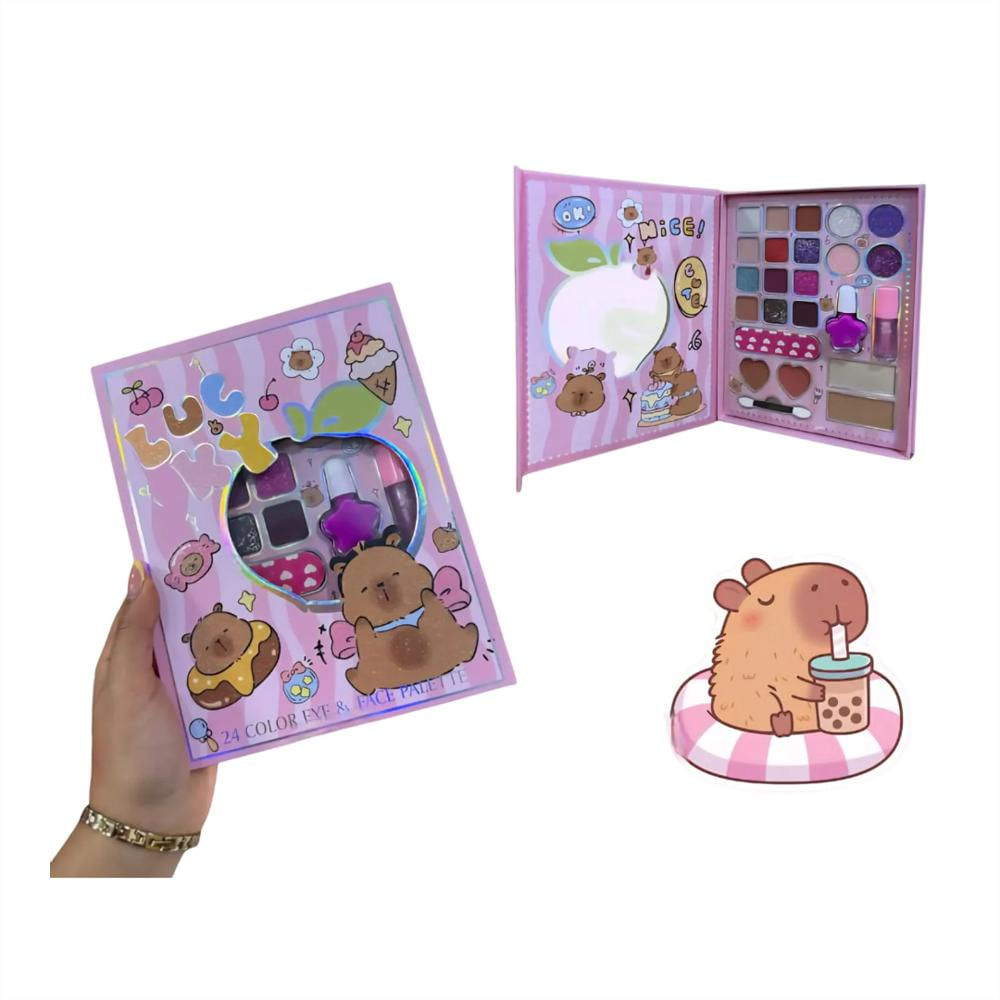 Maquillaje Para Niñas Diseño De Capibara img #1
