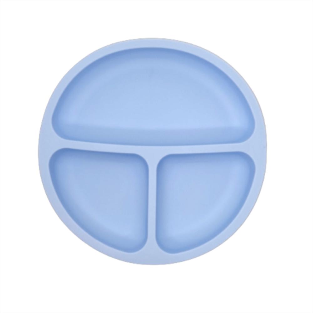 Plato Silicona Antiderrame Succión Bebé Azul img #1