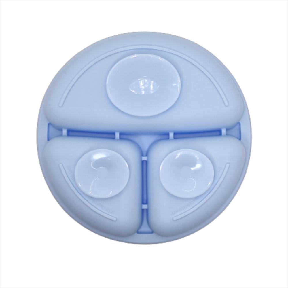 Plato Silicona Antiderrame Succión Bebé Azul img #2