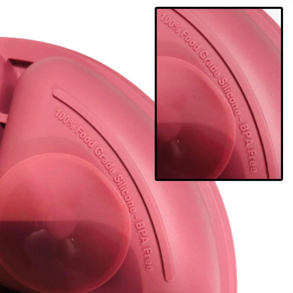 Plato Silicona Antiderrame Succión Bebé Rosa img #3
