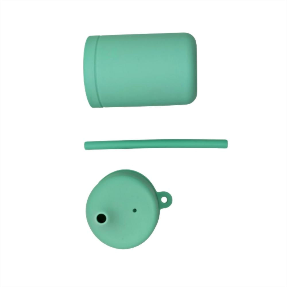 Vaso Entrenador Silicona Reusable Con Pitillo Niños/Bebé Verde img #2
