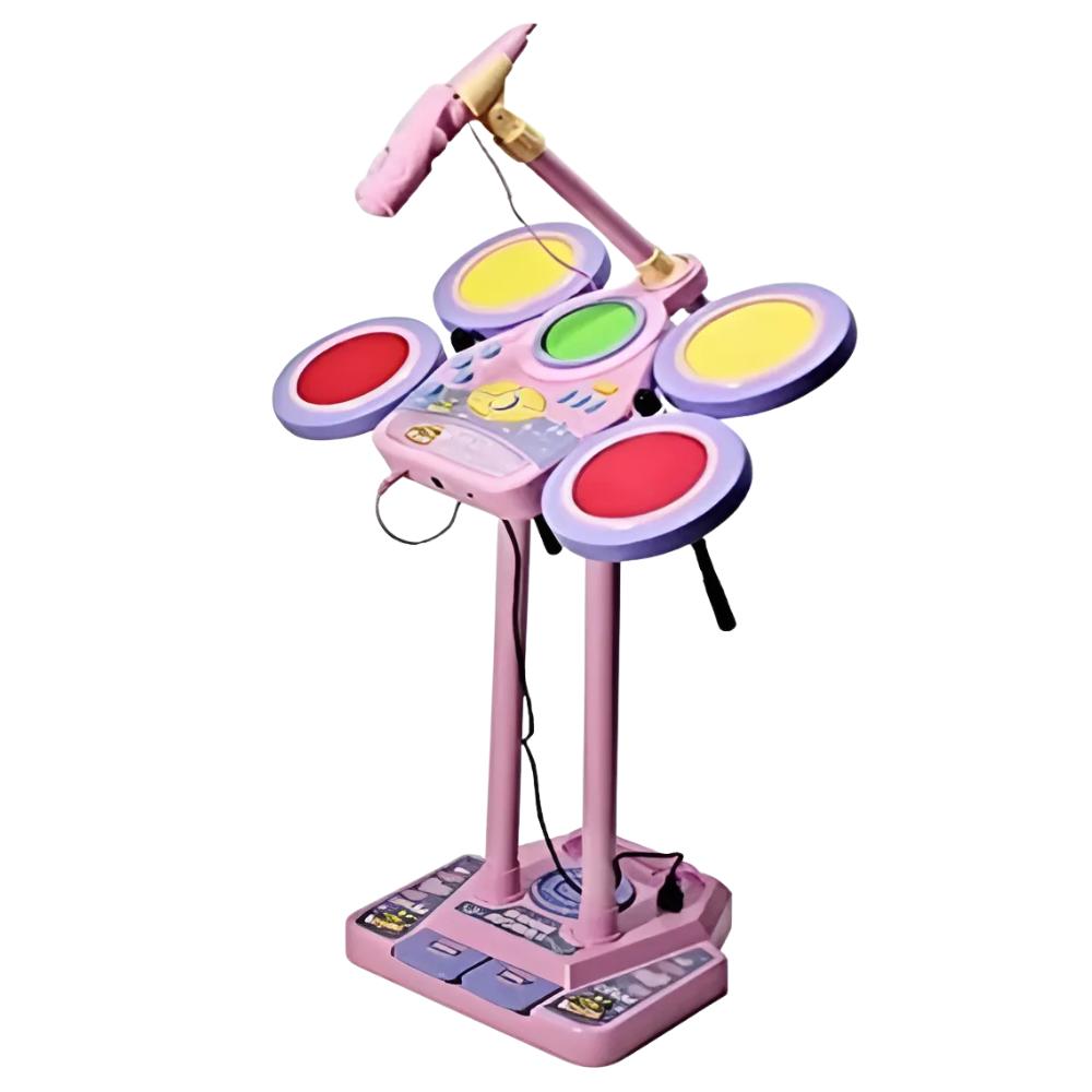 Bateria Elecriconica Para Niñas Baquetas Microfono Pedales img #1