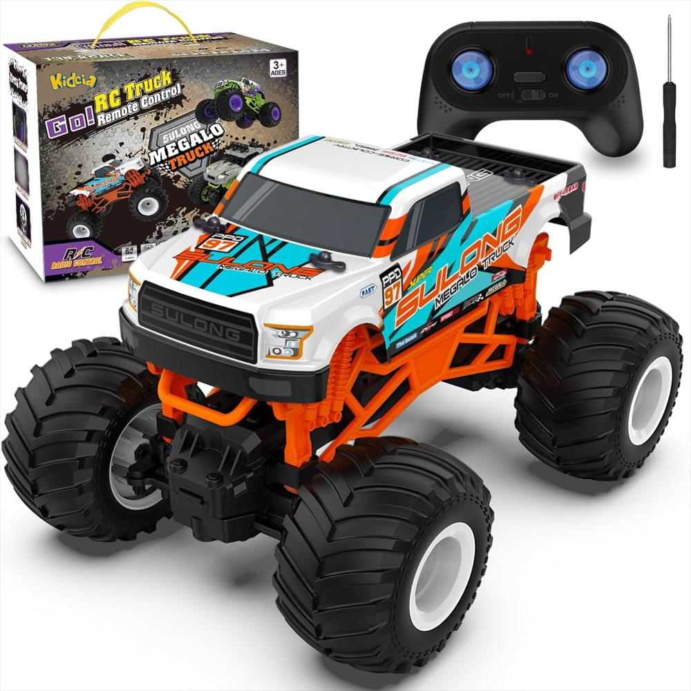 Carro Monstruo A Control Remoto Recargable Todo Terreno Blanco img #1
