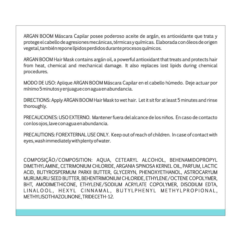 Mascarilla capilar AMABELLE argán boom hidratación y brillo (300  ml) img #3