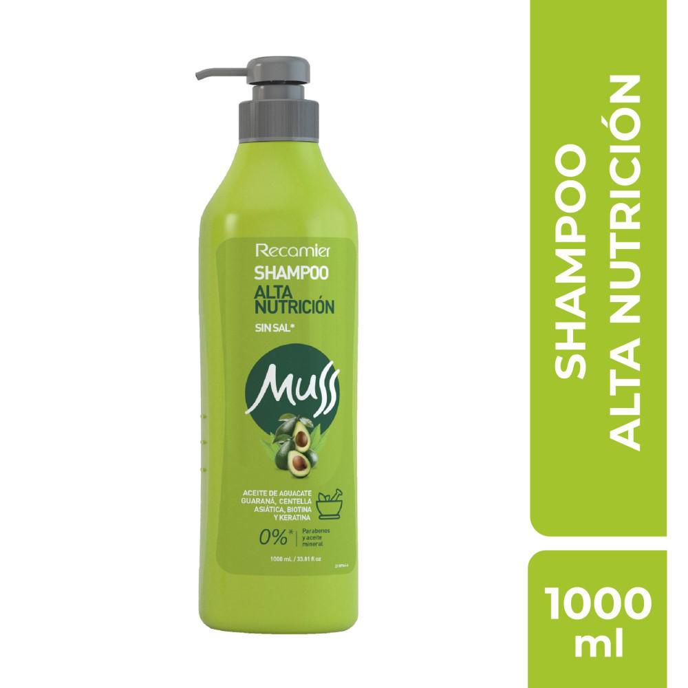 Shampoo MUSS alta nutrición sin sal (1000  ml)