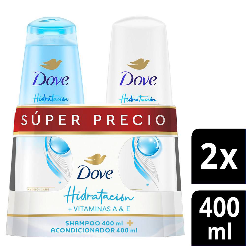 Shampoo DOVE hidratación vitaminas A&E (800  ml) img #2