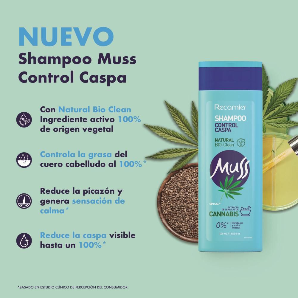 Shampoo MUSS control caspa cannabis (400  ml) img #3