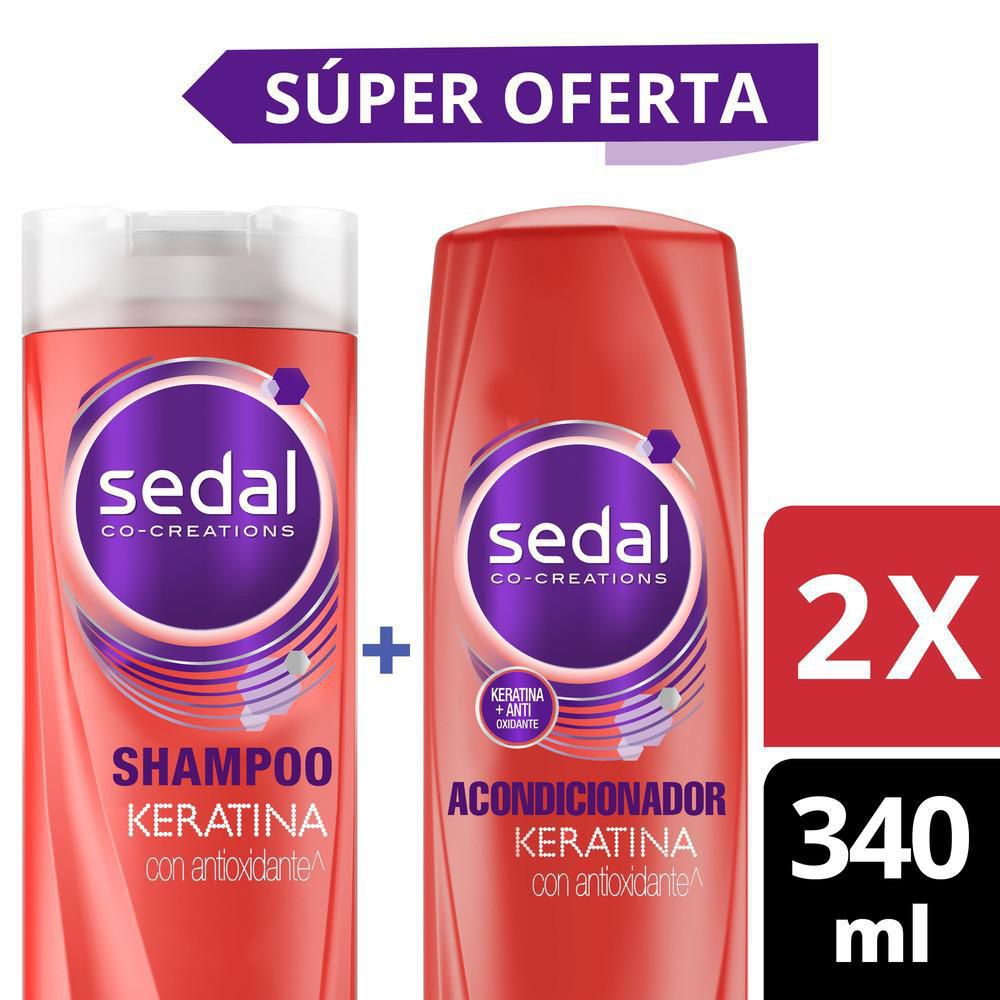 Shampoo SEDAL keratina + acondicionador (680  ml)