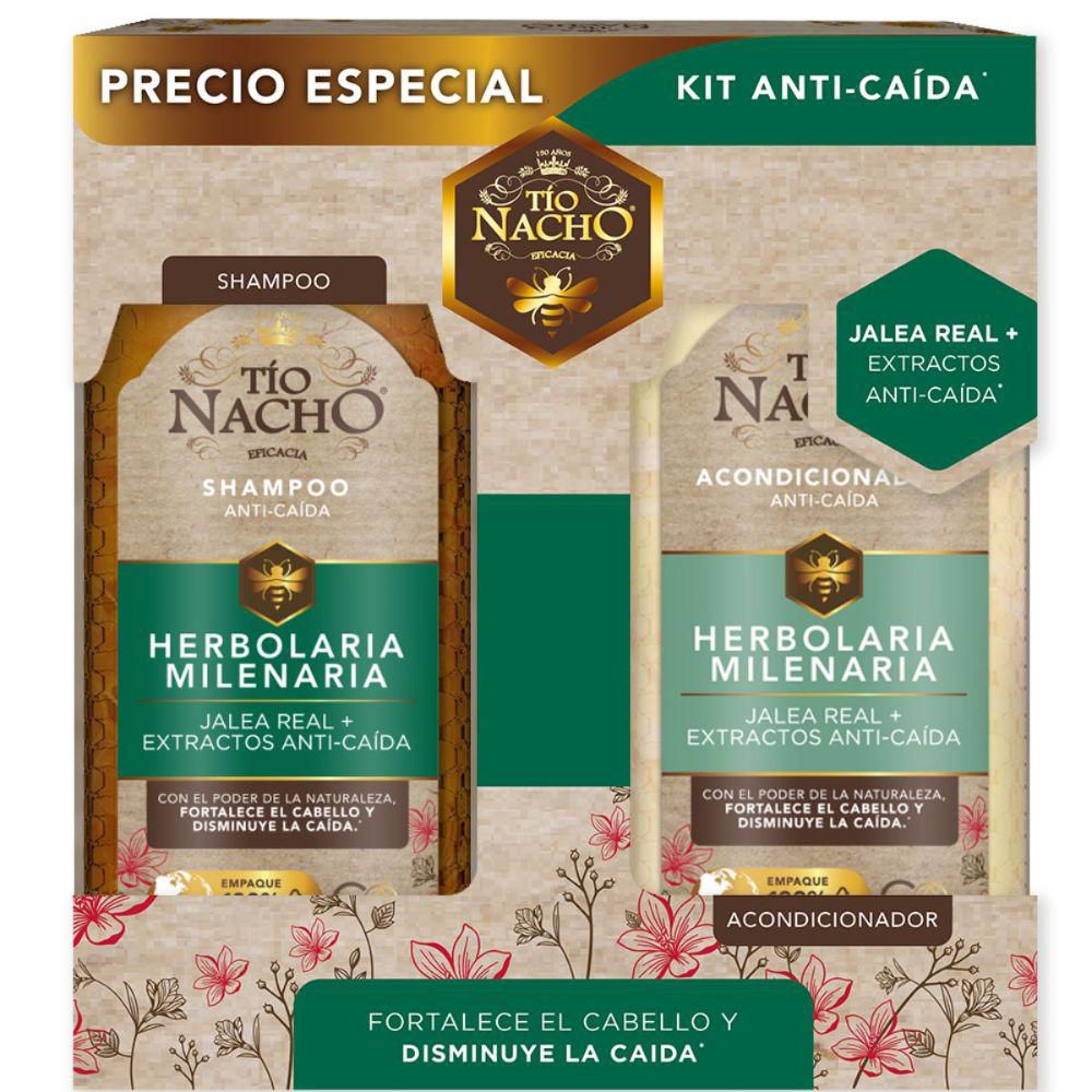 Shampoo TIO NACHO herbolaria milenaria anticaída (2  UNIDAD)