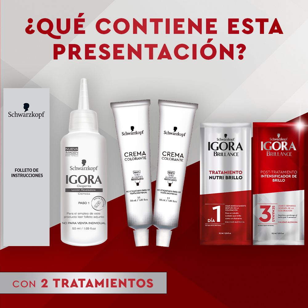 Tinte para cabello IGORA BRILLANCE permanente rubio extra claro cenizo (2  und) img #3