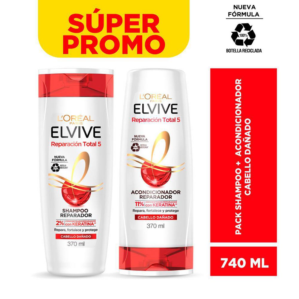 Shampoo ELVIVE reparación total (740  ml)