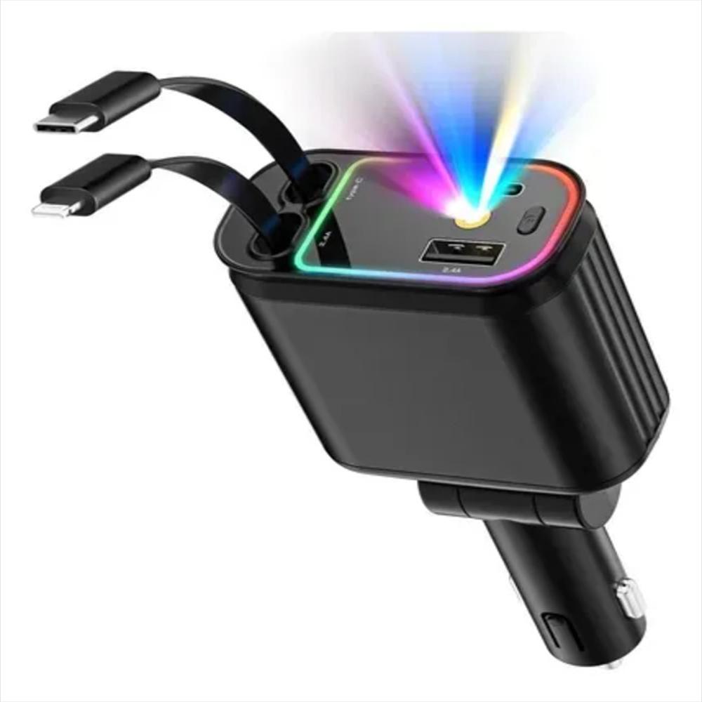 Cargador De Carro 4 En 1 Con Proyector Estelar img #1